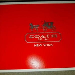 Coach men's brown leather 3 in 1 bi-fold wallet